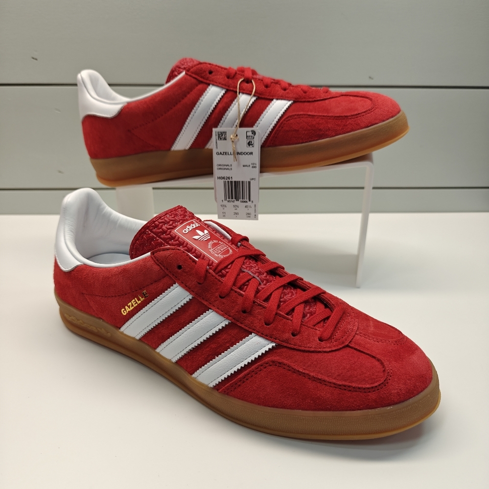 Adidas Gazelle Indoor Scarlet Red Casual Suede Leather Sneakers size Men's 11.5